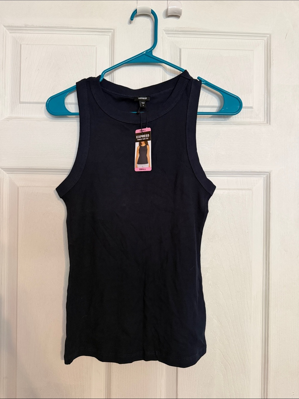 Express Women’s Navy Ribbed Tank Top